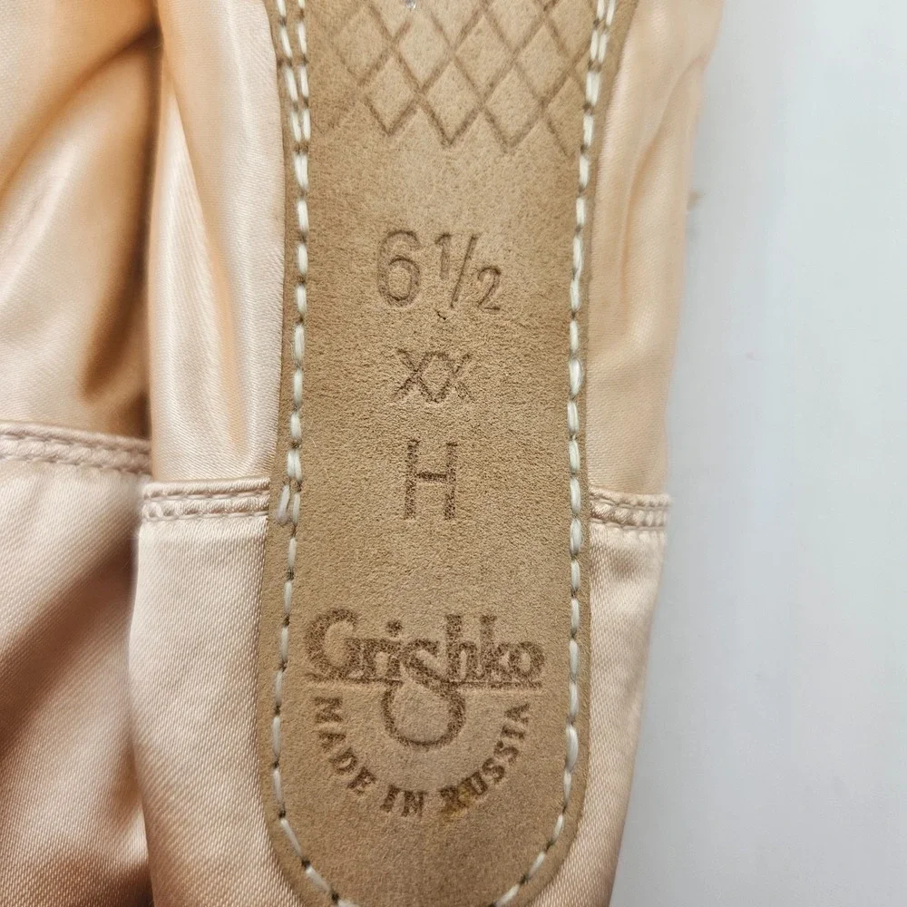 Grishko 2007 Pro Pointe Shoes Ballet Pink Satin Size 6.5 2X H